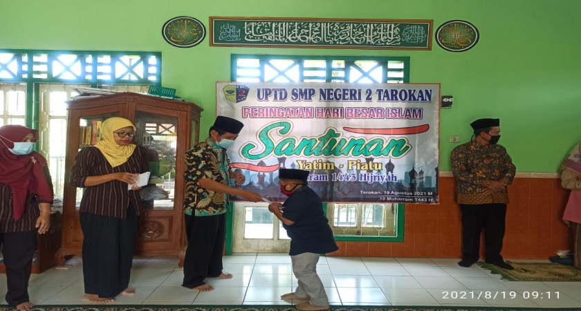 KEGIATAN SANTUNAN ANAK YATIM UPTD SMPN 2 TAROKAN
