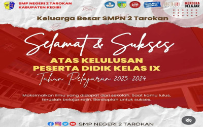 Pengumuman Kelulusan Peserta Didik Kelas 9 di SMPN 2 Tarokan