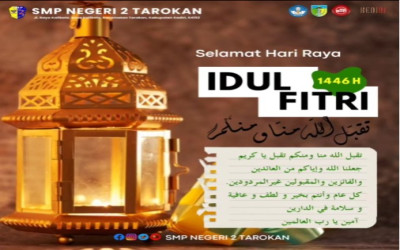 SMPN 2 Tarokan Mengucapkan Selamat Hari Raya Idul Fitri 1446 H